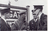 At Margate station a French railwayman, temporarily a soldier talks with station staff.