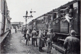 Refreshment stop at Redhill station. Note the presence of the third rail in the picture.