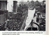 A fully laden Royal Navy destroyer berths at Dover.